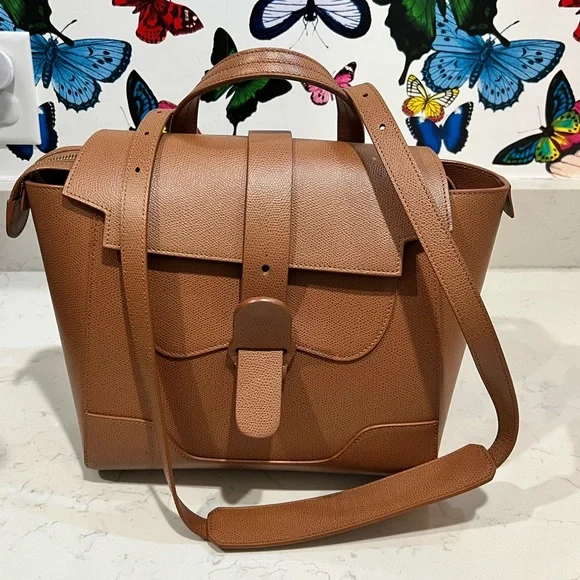 Like new! Senreve Brown Satchel with Structured Design - Picture 7 of 13